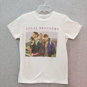 Jonas Brothers Women‎ Top Small White Happiness Begins Tour 2019 Tee READ